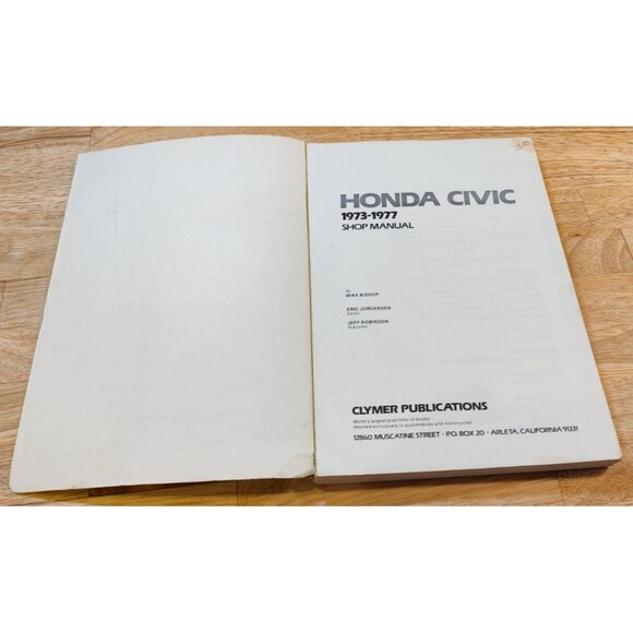 Clymer 1973-1977 Honda Civic Service Shop Manual Book A227 Guide Diagram Charts - Picture 8 of 11